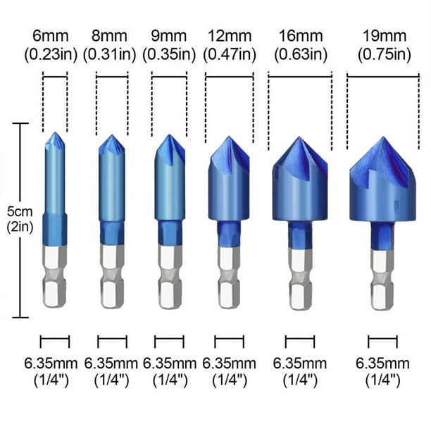 3Pcs/set 1/4 Hex Shank Countersink Drill Bit 90 Degree Point Chamfer Drills 12mm/16mm/19mm for Wood Metal Quick Change Bit 3Pcs/set 1/4 Hex Shank Countersink Drill Bit 90 Degree Point Chamfer Drills 12mm/16mm/19mm for Wood Metal Quick Change Bit